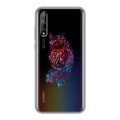 Полупрозрачный дизайнерский силиконовый чехол для Huawei Y8p Совы