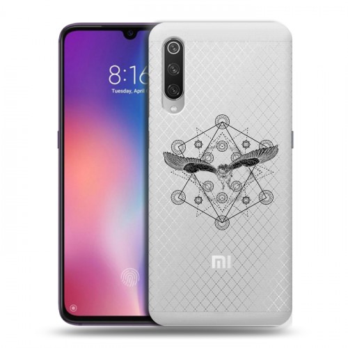 Полупрозрачный дизайнерский силиконовый с усиленными углами чехол для Xiaomi Mi9 Совы