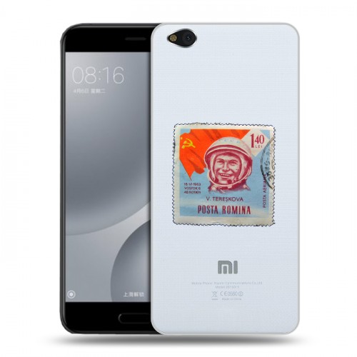 Полупрозрачный дизайнерский пластиковый чехол для Xiaomi Mi5C Флаг СССР