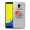 Полупрозрачный дизайнерский пластиковый чехол для Samsung Galaxy J6 Флаг СССР