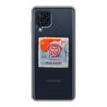 Полупрозрачный дизайнерский пластиковый чехол для Samsung Galaxy A22 Флаг СССР