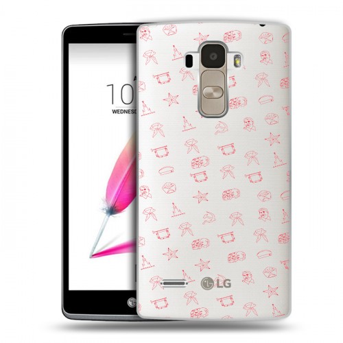 Полупрозрачный дизайнерский пластиковый чехол для LG G4 Stylus Флаг СССР