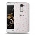 Полупрозрачный дизайнерский пластиковый чехол для LG K8 Флаг СССР