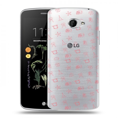 Полупрозрачный дизайнерский пластиковый чехол для LG K5 Флаг СССР