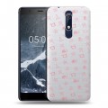 Полупрозрачный дизайнерский пластиковый чехол для Nokia 5.1 Флаг СССР