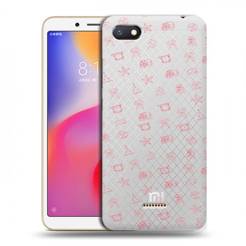 Полупрозрачный дизайнерский пластиковый чехол для Xiaomi RedMi 6A Флаг СССР