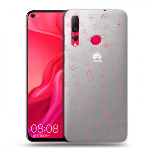 Полупрозрачный дизайнерский пластиковый чехол для Huawei Nova 4 Флаг СССР