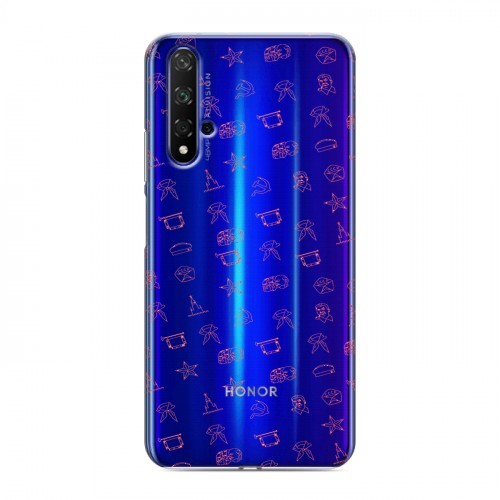 Полупрозрачный дизайнерский пластиковый чехол для Huawei Honor 20 Флаг СССР