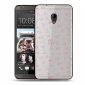 Полупрозрачный дизайнерский пластиковый чехол для HTC Desire 700 Флаг СССР