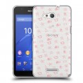 Полупрозрачный дизайнерский пластиковый чехол для Sony Xperia E4g Флаг СССР