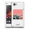 Полупрозрачный дизайнерский пластиковый чехол для Sony Xperia L Флаг СССР