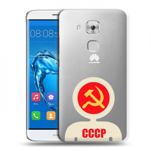 Полупрозрачный дизайнерский пластиковый чехол для Huawei Nova Plus Флаг СССР
