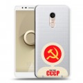 Полупрозрачный дизайнерский силиконовый чехол для Alcatel 3C Флаг СССР