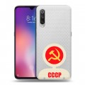 Полупрозрачный дизайнерский силиконовый с усиленными углами чехол для Xiaomi Mi9 Флаг СССР