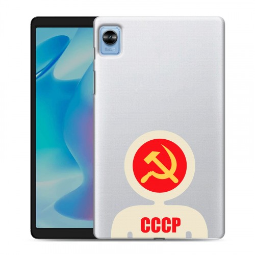 Полупрозрачный дизайнерский силиконовый чехол для Realme Pad Mini Флаг СССР