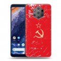 Полупрозрачный дизайнерский пластиковый чехол для Nokia 9 PureView Флаг СССР