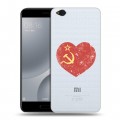 Полупрозрачный дизайнерский пластиковый чехол для Xiaomi Mi5C Флаг СССР