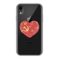 Полупрозрачный дизайнерский пластиковый чехол для Iphone Xr Флаг СССР