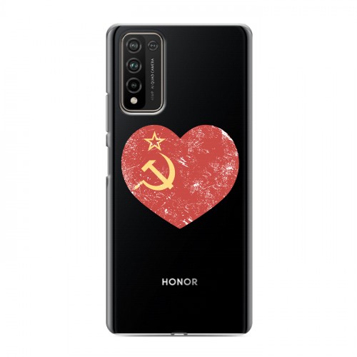 Полупрозрачный дизайнерский пластиковый чехол для Huawei Honor 10X Lite Флаг СССР
