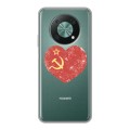 Полупрозрачный дизайнерский пластиковый чехол для Huawei Nova Y90 Флаг СССР