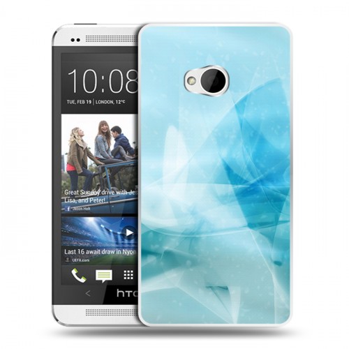 Дизайнерский пластиковый чехол для HTC One (M7) Dual SIM Абстракции Сияние