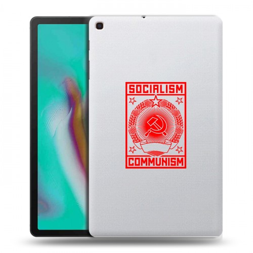 Полупрозрачный дизайнерский силиконовый чехол для Samsung Galaxy Tab A 10.1 (2019) Флаг СССР