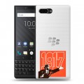 Полупрозрачный дизайнерский пластиковый чехол для BlackBerry KEY2 Флаг СССР