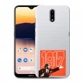 Полупрозрачный дизайнерский пластиковый чехол для Nokia 2.3 Флаг СССР