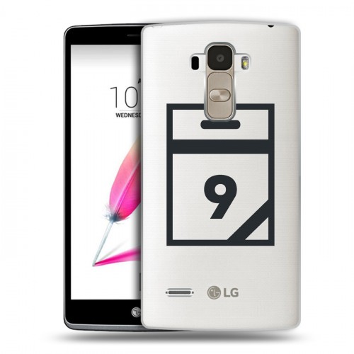 Полупрозрачный дизайнерский пластиковый чехол для LG G4 Stylus Стикеры к Дню Победы