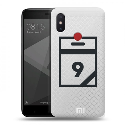 Полупрозрачный дизайнерский силиконовый чехол для Xiaomi Mi8 SE Стикеры к Дню Победы