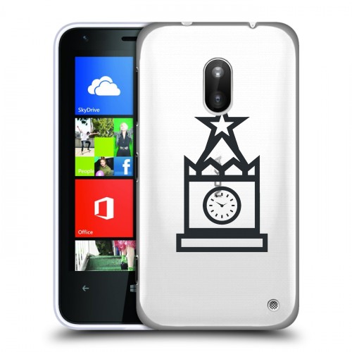 Полупрозрачный дизайнерский пластиковый чехол для Nokia Lumia 620 Стикеры к Дню Победы