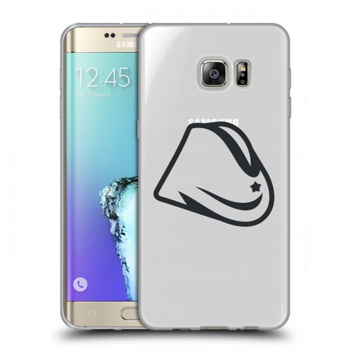 Полупрозрачный дизайнерский пластиковый чехол для Samsung Galaxy S6 Edge Plus Стикеры к Дню Победы