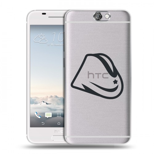 Полупрозрачный дизайнерский пластиковый чехол для HTC One A9 Стикеры к Дню Победы