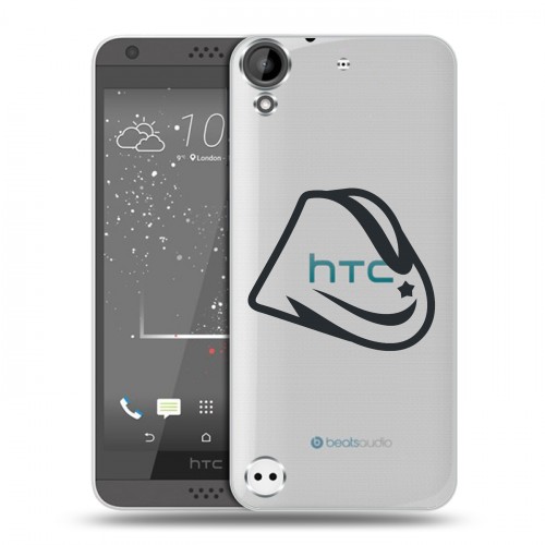 Полупрозрачный дизайнерский пластиковый чехол для HTC Desire 530 Стикеры к Дню Победы