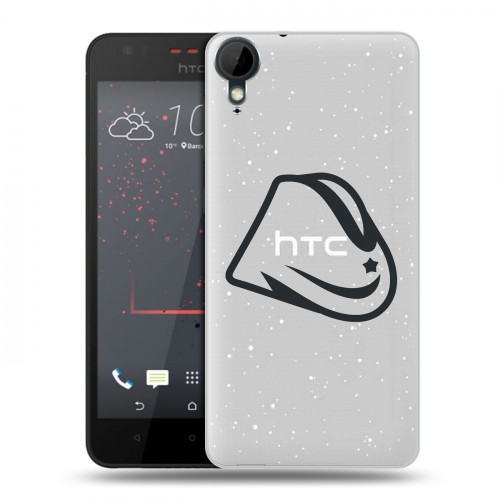 Полупрозрачный дизайнерский пластиковый чехол для HTC Desire 825 Стикеры к Дню Победы