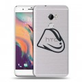 Полупрозрачный дизайнерский пластиковый чехол для HTC One X10 Стикеры к Дню Победы