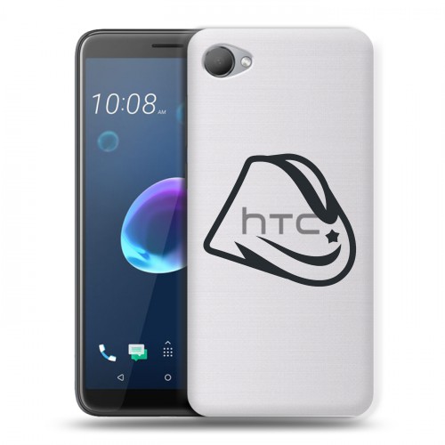 Полупрозрачный дизайнерский пластиковый чехол для HTC Desire 12 Стикеры к Дню Победы