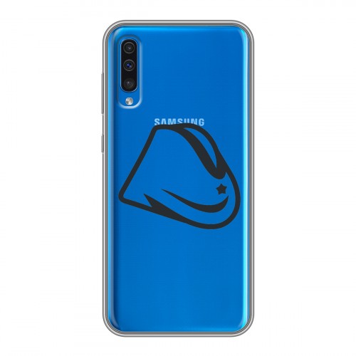 Полупрозрачный дизайнерский пластиковый чехол для Samsung Galaxy A50 Стикеры к Дню Победы