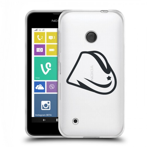 Полупрозрачный дизайнерский пластиковый чехол для Nokia Lumia 530 Стикеры к Дню Победы