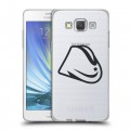 Полупрозрачный дизайнерский пластиковый чехол для Samsung Galaxy A5 Стикеры к Дню Победы