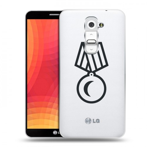 Полупрозрачный дизайнерский пластиковый чехол для LG Optimus G2 Стикеры к Дню Победы