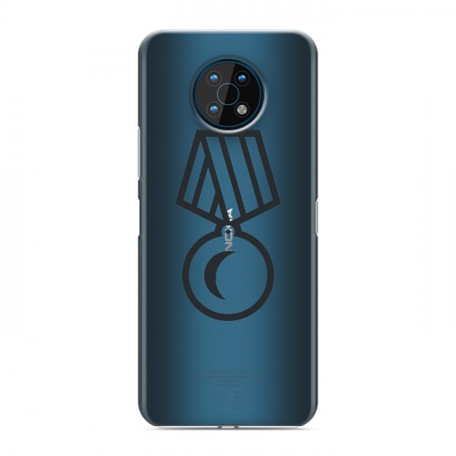 Полупрозрачный дизайнерский пластиковый чехол для Nokia G50 Стикеры к Дню Победы