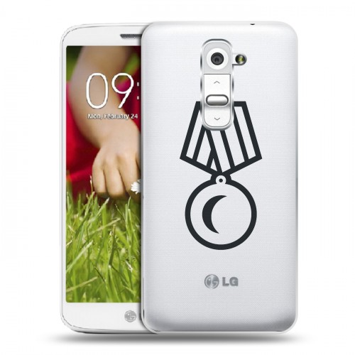 Полупрозрачный дизайнерский пластиковый чехол для LG Optimus G2 mini Стикеры к Дню Победы
