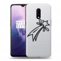 Полупрозрачный дизайнерский пластиковый чехол для OnePlus 7 Стикеры к Дню Победы