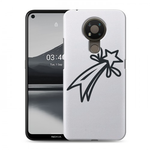 Полупрозрачный дизайнерский пластиковый чехол для Nokia 3.4 Стикеры к Дню Победы