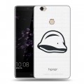 Полупрозрачный дизайнерский пластиковый чехол для Huawei Honor Note 8 Стикеры к Дню Победы