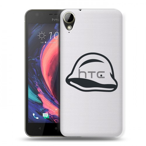 Полупрозрачный дизайнерский пластиковый чехол для HTC Desire 10 Lifestyle Стикеры к Дню Победы