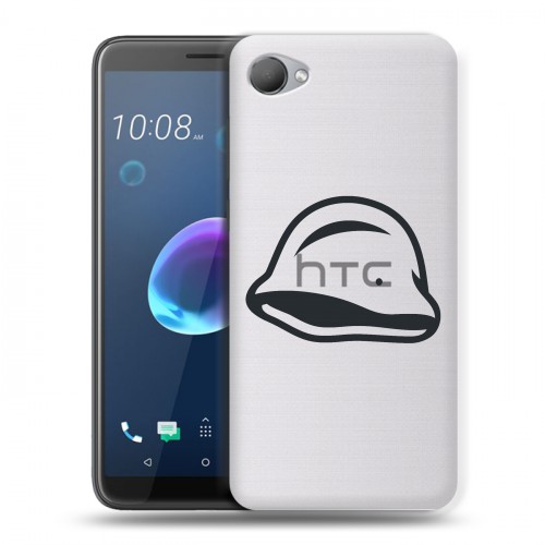 Полупрозрачный дизайнерский пластиковый чехол для HTC Desire 12 Стикеры к Дню Победы