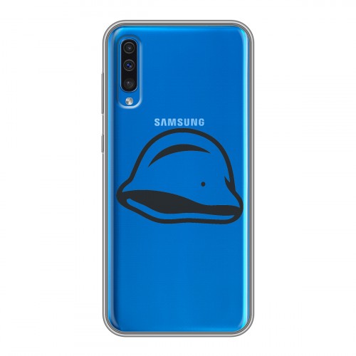 Полупрозрачный дизайнерский пластиковый чехол для Samsung Galaxy A50 Стикеры к Дню Победы