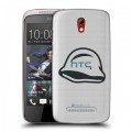 Полупрозрачный дизайнерский пластиковый чехол для HTC Desire 500 Стикеры к Дню Победы